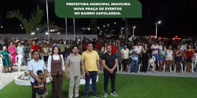 O Prefeito Felipe Dias entrega modernização da Praça da Sapolândia